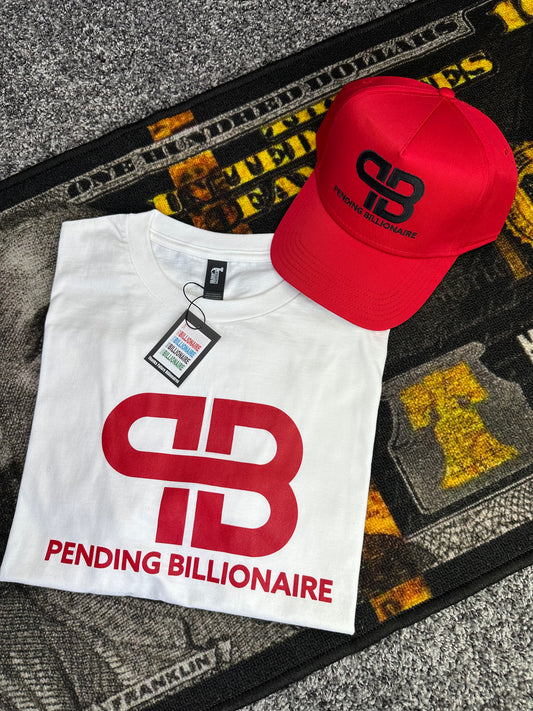 PB Classic Tee White/Red Logo